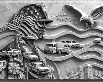 Military, First Responder Laser Engraving File Bundle (Digital Download)