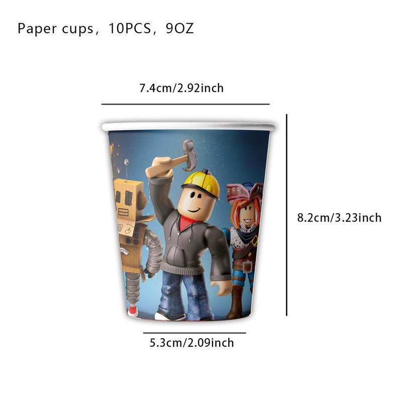Puede incluir: Vasos de papel con un dise&ntilde;o colorido con personajes de dibujos animados. Los vasos miden 8,2 cm de alto, 7,4 cm de ancho y 5,3 cm en la base. Los vasos est&aacute;n dise&ntilde;ados para bebidas.