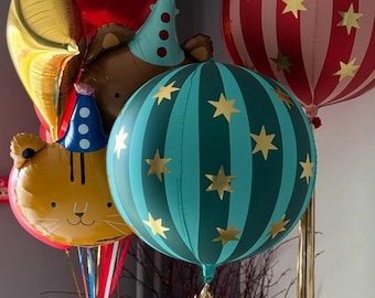 22" Children's Birthday Balloon, Striped Nursery Decor A202