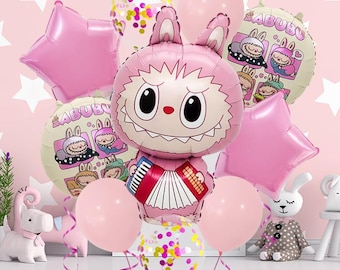 Palloncini con personaggio Coniglio Rosa / Decorazioni per feste di compleanno, anime e neonati