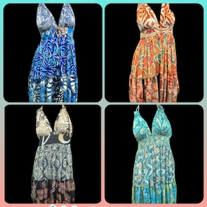 karma highway halter dress Printed Polyester Long Halter Dress (3256) Karma Highway