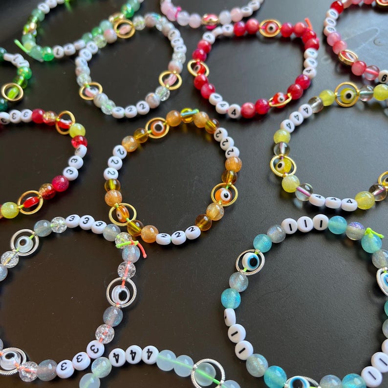 Angel Number Kandi Beaded Bracelet image 2