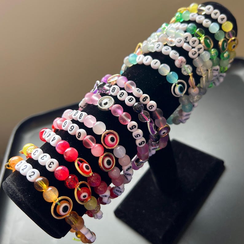 Angel Number Kandi Beaded Bracelet image 1