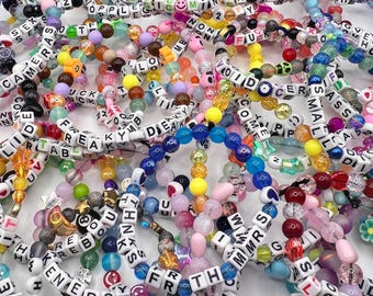 Rave Kandi Bracelet Surprise Pack/Customs - Round Beads