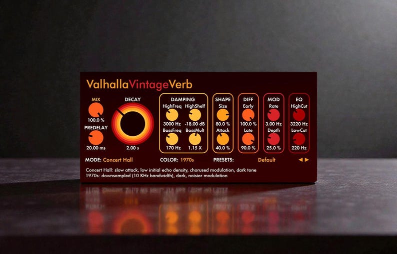 Valhalla Vintageverb - VST Preset Pack - Etsy