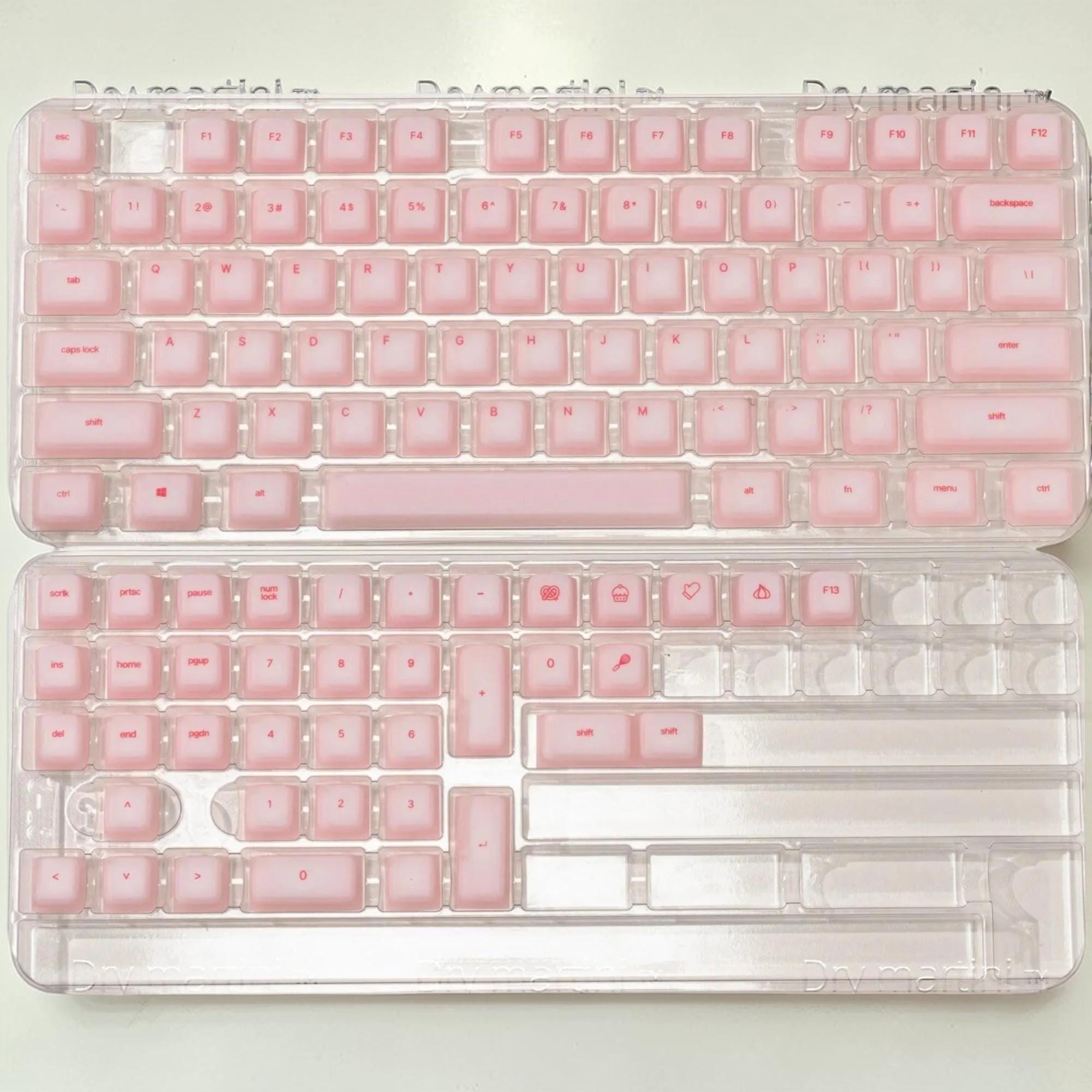 Transparent Matte Keycaps Jelly Pudding Keycaps Soft Silicone, Transparent Matte Keycap Set, 113 ...