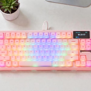 Jelly Pudding Cherry Profile Keycaps, Translucent Silicone Set (113 Keys)