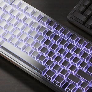 Tasti PBT Shadow Side Print: Cherry Profile, Shine-Through Legends, set di tastiere meccaniche MX