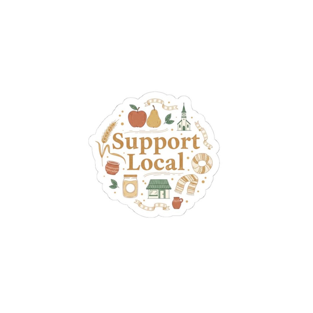 Support Local Badge Sticker | Made in USA, Shop Local Artisan Decal - Etsy
