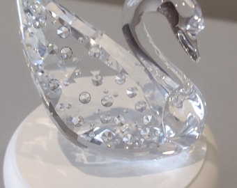 Swarovski Silver Crystal Rose W/ Original Box - Etsy