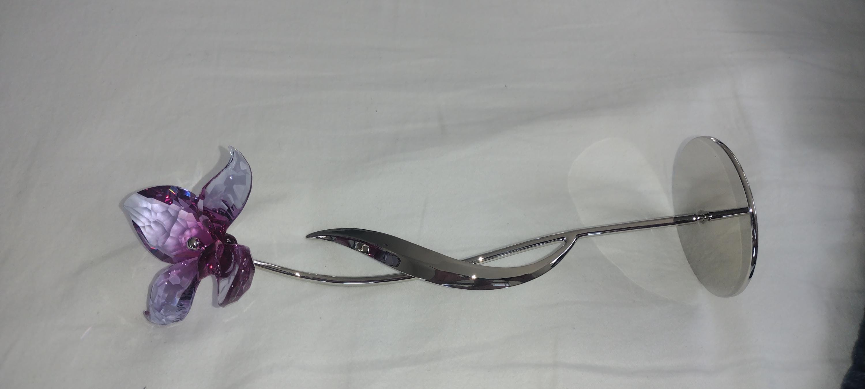 Swarovski Silver Crystal ローズ 置物 Swarovski Silver Crystal Rose - Etsy