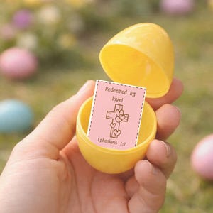 Druckbare Osterei Bibel Vers Stuffers | Christian Ei Notizen