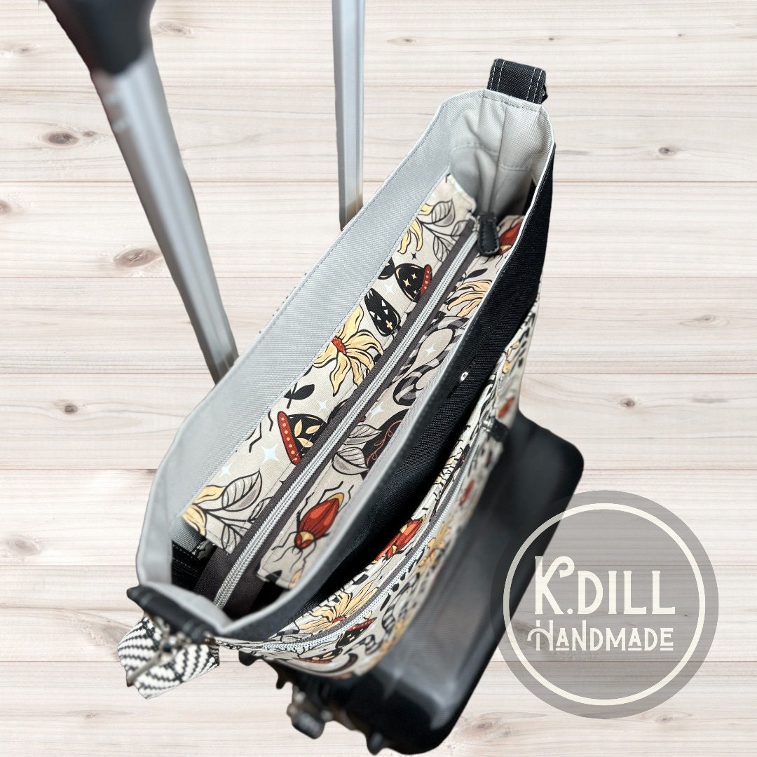 Road Map Pattern Zipper Folder Road Tripster Tote Recessed Zipper ADD-ON (PDF Pattern W/video Tutorial ...