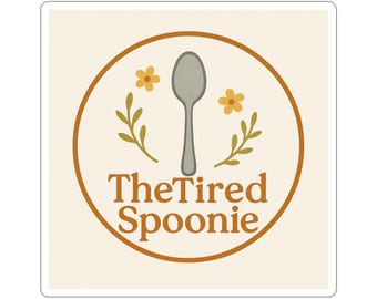 Naklejka "Zmęczona Łyżeczka" | Teoria Łyżeczki na Przewlekłą Chorobę, Naklejka Łyżeczka