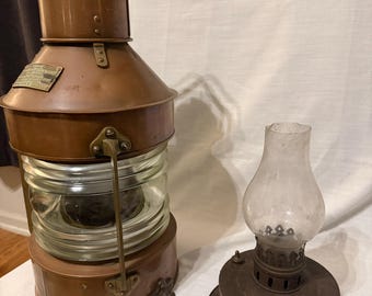 Large Copper Ship Lantern by William Harvie & Co Pattern 372 W