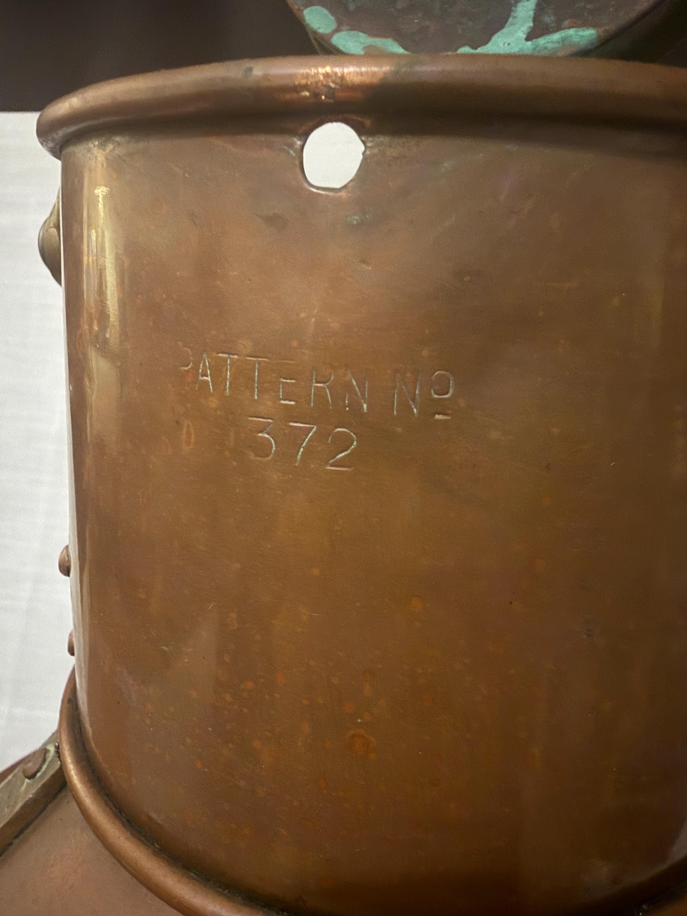 Large Copper Ship Lantern by William Harvie & Co Pattern 372 W