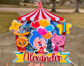 Plim Plim Cake Topper | Personalized Shaker Birthday Decoration