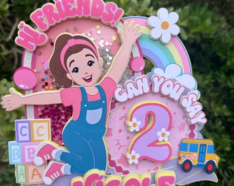 Ms Rachel Birthday Cake Topper | Personalized Name, Age Cardstock Decoration