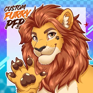 Custom Furry Art Commission, Fursona Commission, Furry PFP, Furry Art, Anthro Fursuit, Fursona Reference Sheet, Anthropomorphic Icon