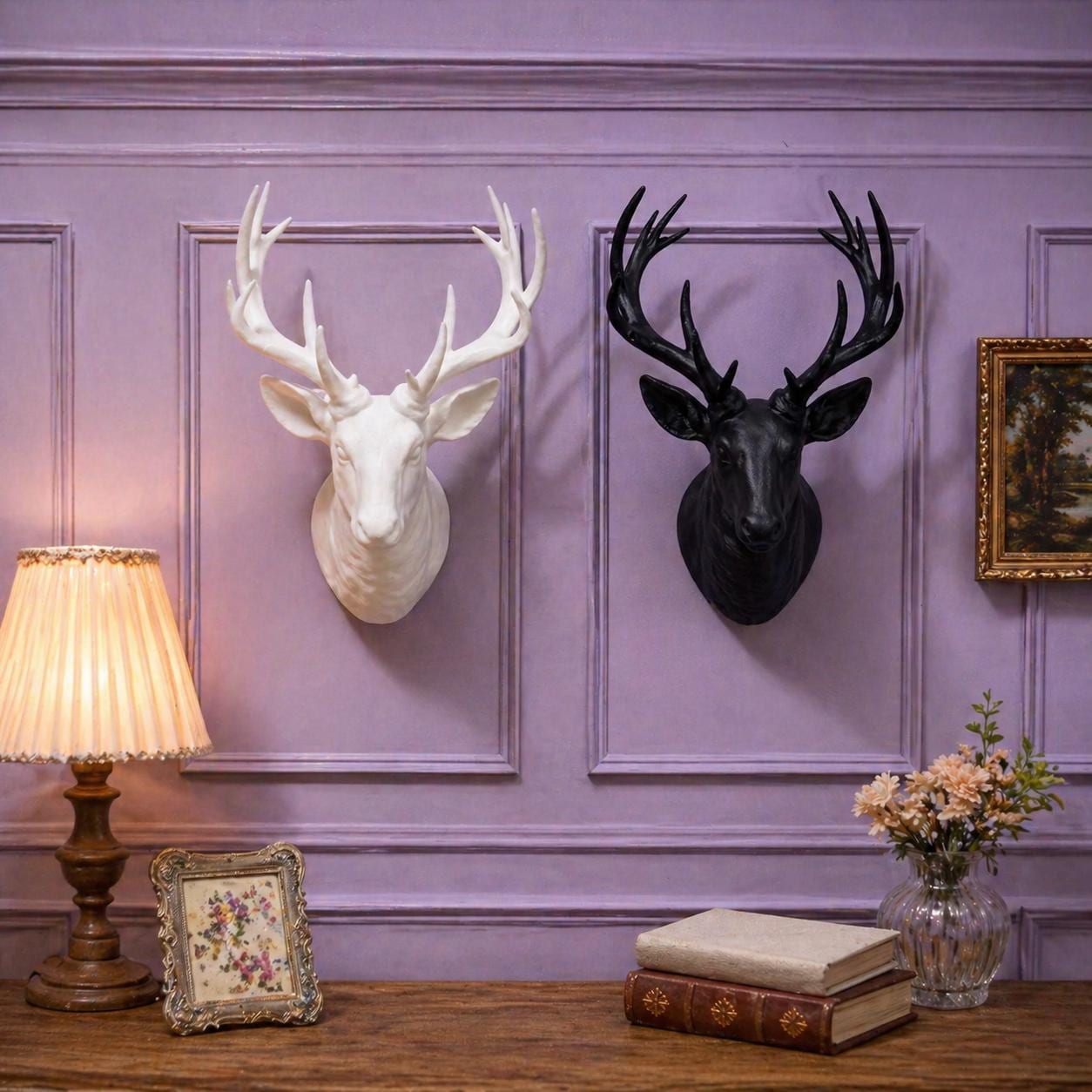 1:12 Scale Dollhouse Miniature Deer Head Wall Decor, 3D Printed