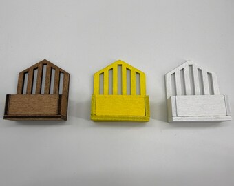 Cesta de almacenamiento de madera en miniatura para casa de muñecas a escala 1:12, decoración de diorama DIY, portacorreos