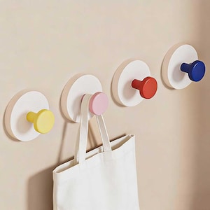 Dopamine Color Hook, No-Drill Adhesive Wall Hook, Strong Suction Cup Holder