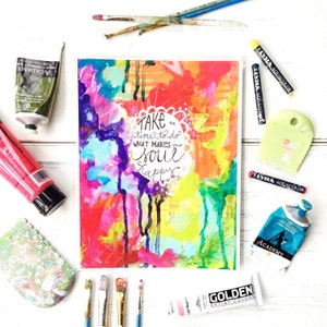 Inspirational Art - &quot;Happy Soul&quot; - 8.5x11 Print