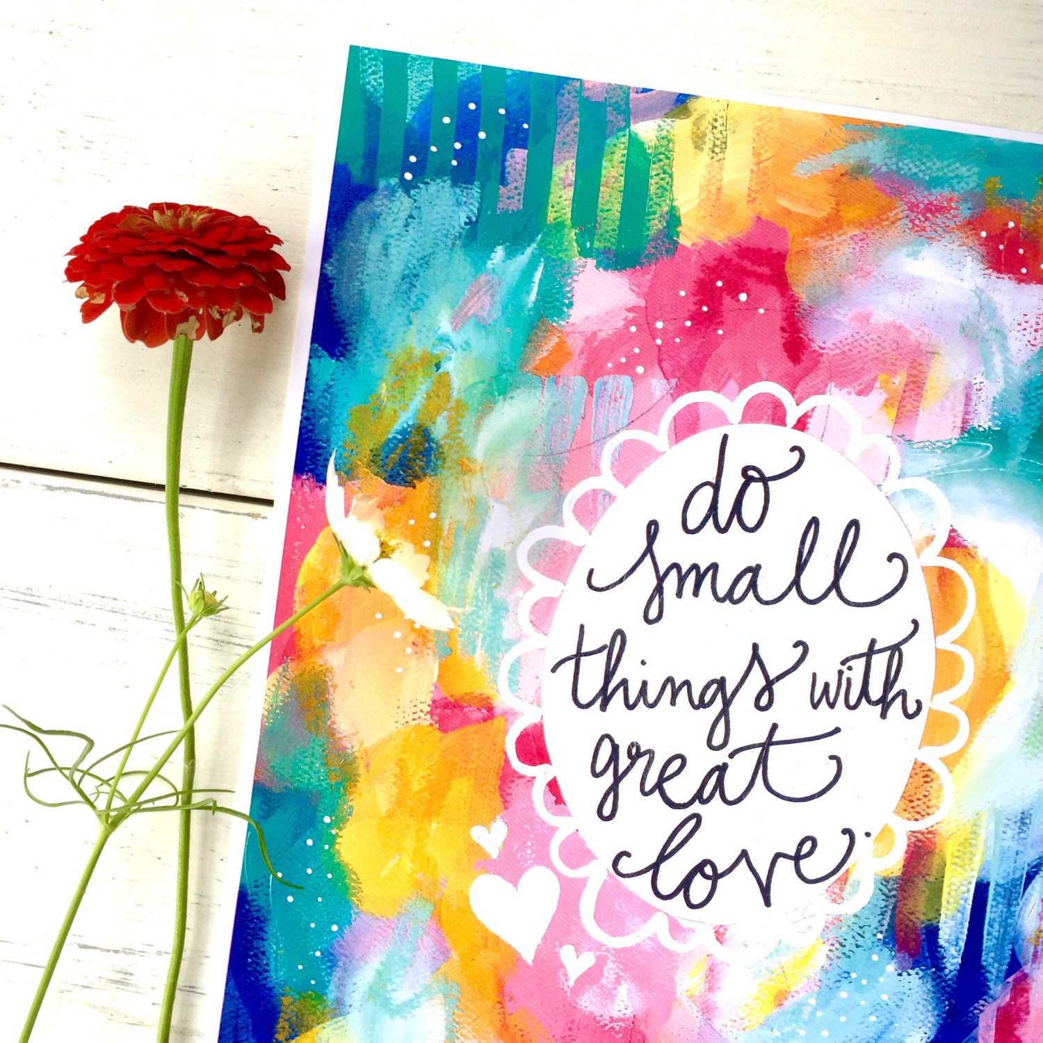 Inspirational Art Print: Do Small Things with Great | Etsy