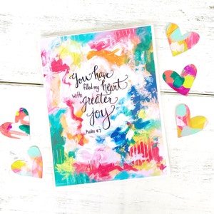Inspirational Abstract Art Print &quot;Greater Joy&quot; 8.5x11 inch paper print