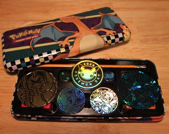 Pokémon Back to School Tin Insert | Pokémon TCG Accessory Organizer | Dice, Coin & Token Storage
