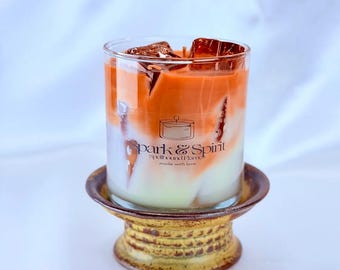 Iced Caramel Coffee Candle – 12oz Café Soy Wax Candle, Gift Ready