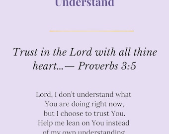 Trusting God in Uncertainty – Printable Prayer Prompt Cards for Peace, Faith & Strength (10 Cards)