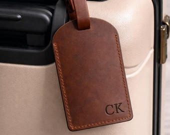 Gepersonaliseerde lederen bagagelabels, aangepast reiscadeau, gegraveerd bagagelabel, bruidsjonkers cadeau, bruiloft gunst bagagelabel, valentijnscadeau