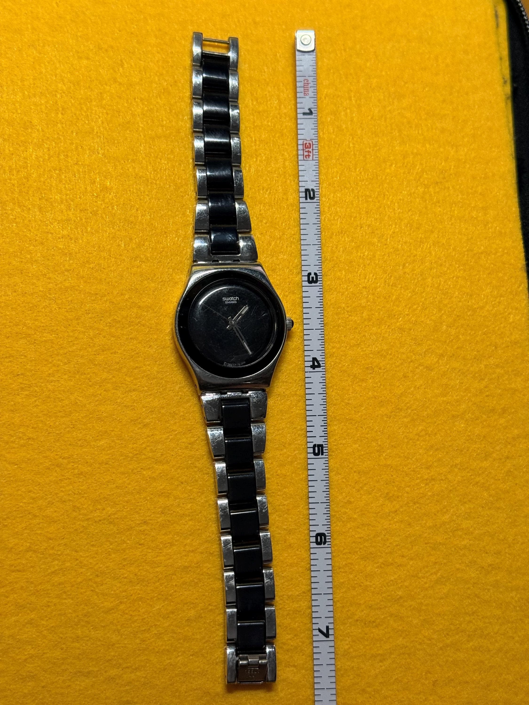 Vintage Swatch Watch: TRESOR NOIR YLS168GC, Black Onyx-like 