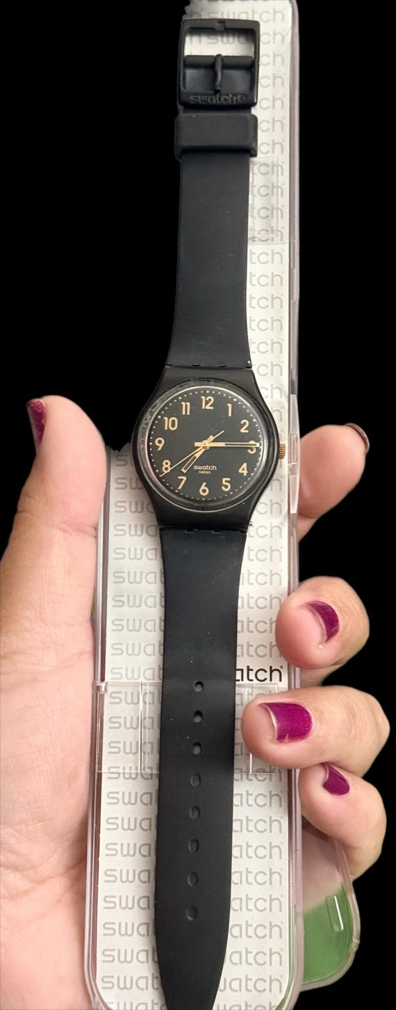 Vintage Swatch Watch GB274 Golden Tac - Claudia Cannone Design - Etsy