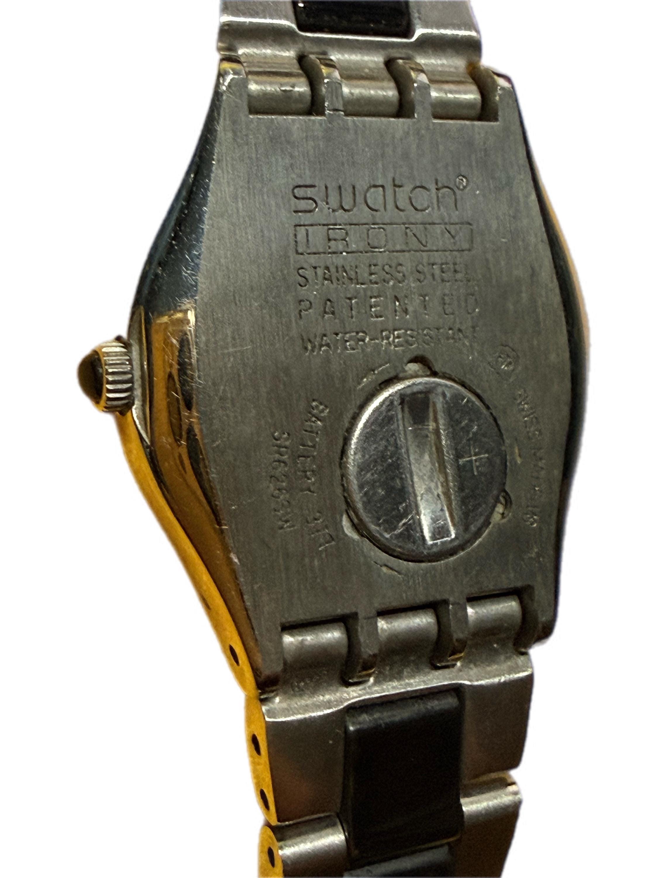 Swatch Watch - YLS168G - TRESOR NOIR Vintage Swatch Watch: TRESOR NOIR YLS168GC, Black Onyx-like  main image 2
