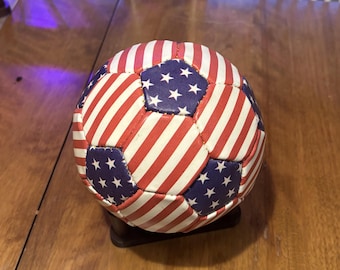 Mini balón de fútbol de cuero con estrellas y rayas (Talla 1)