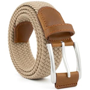 Woven Stretch Nylon Belt with Alloy Buckle – Casual Outdoor Jean Belt