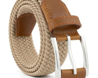 Woven Stretch Nylon Belt with Alloy Buckle – Casual Outdoor Jean Belt