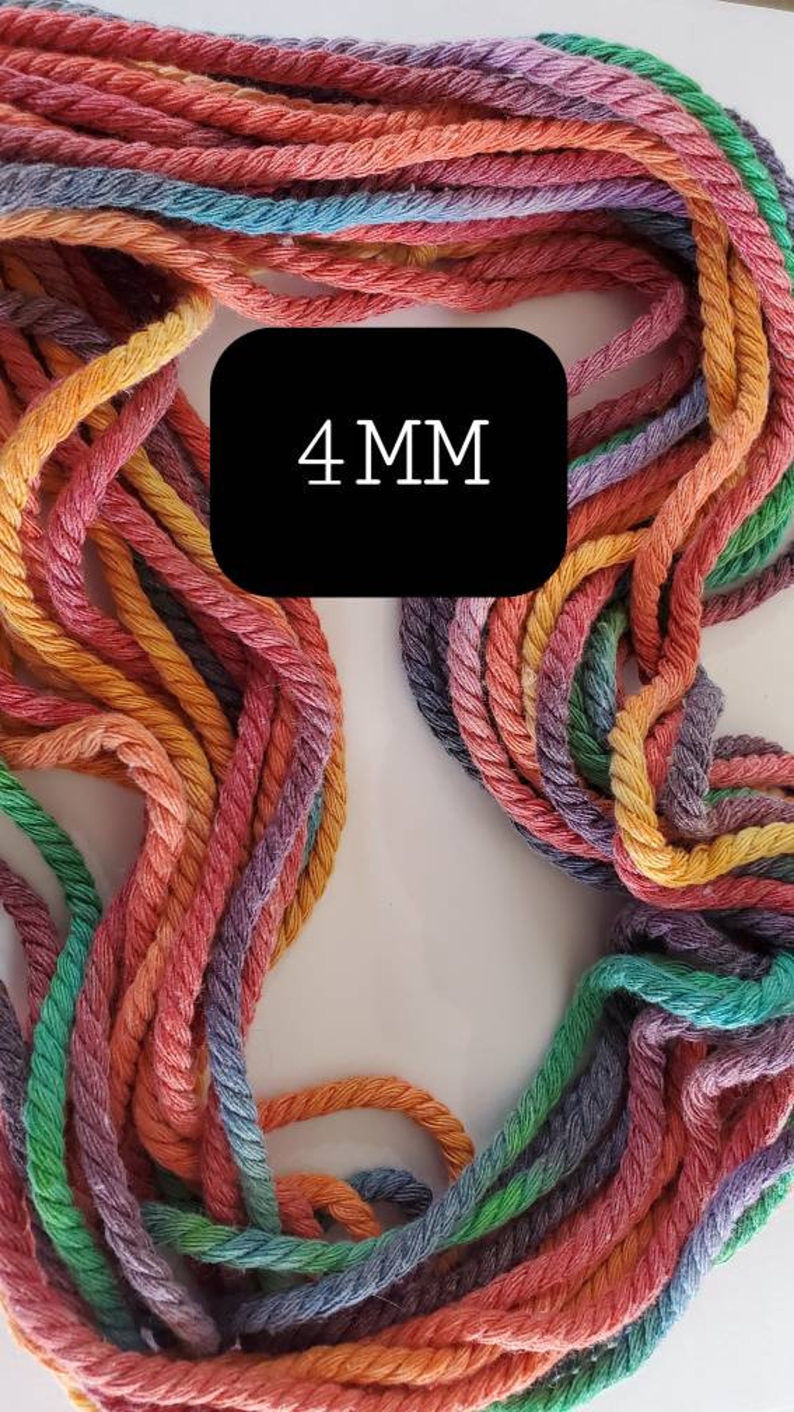 Rainbow Macrame Cord String Rope 50 ft tie dye macrame cord Etsy