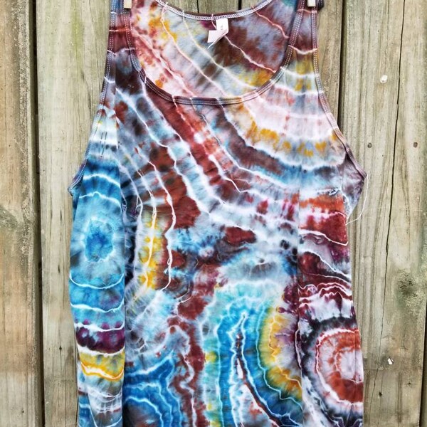Men's XL Geode Tie-dye Tank Top main image 1
