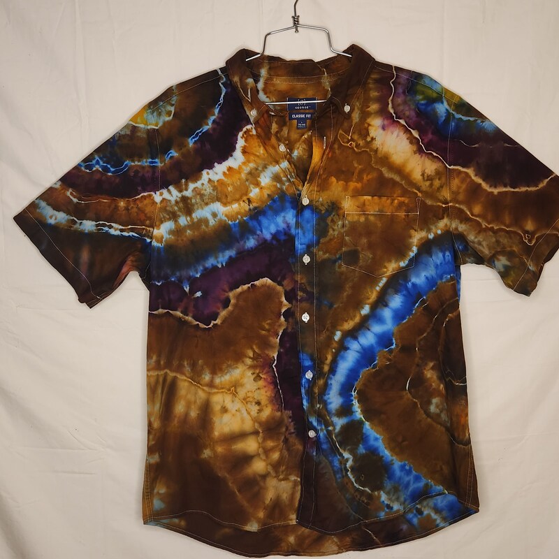Men's Kendell Tie-Dye Print Long-Sleeve Button-Up Shirt main image 1