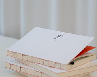 Daily Undated Planner | 6 Month Journal | Checklist Minimal Diary | Mokmok Daily Flow