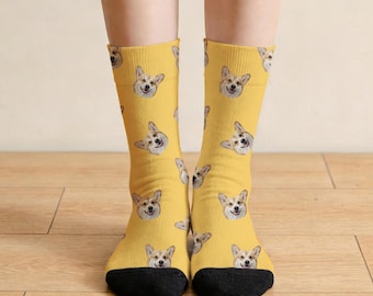 Custom Face Socks, Personalized  Socks, Pet Face Sock, Photo Socks, Family Face Sock, Face Socks, Birthday Gift, Gift For Dad, Memorial Gift