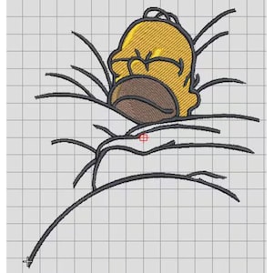 Diseño de bordado embroidery design, homero simpson