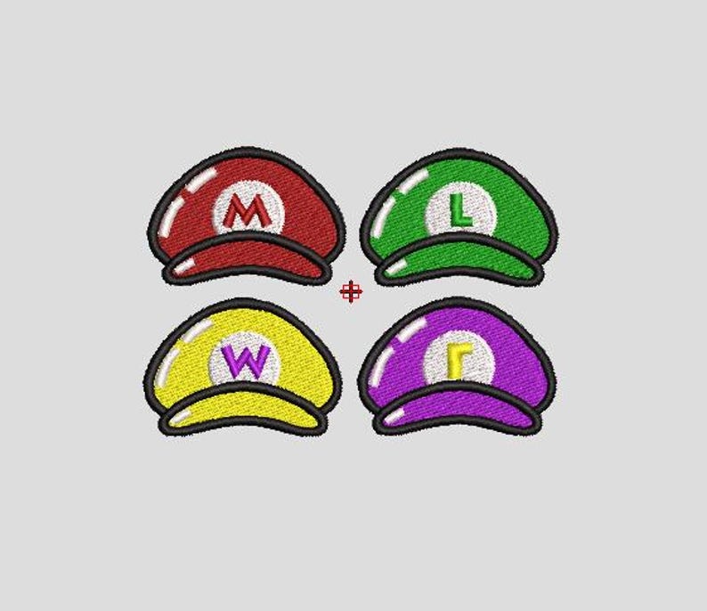 Mario Cap Vector Mario Bros Embroidery Design, Hats, Caps. - Etsy