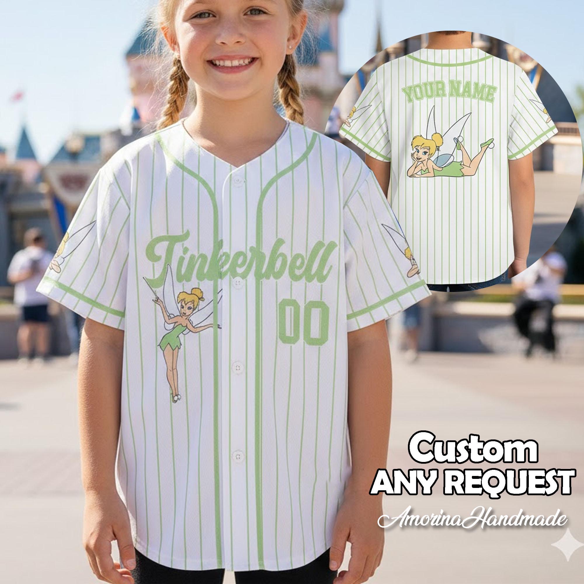 Discover Custom Tinkerbell Baseball Jersey , Kid/Youth/Adult Jersey Team Outfit