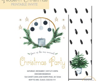 Christmas invitation, Christmas Party invitation, Christmas invites, Christmas invites, DIY printables,