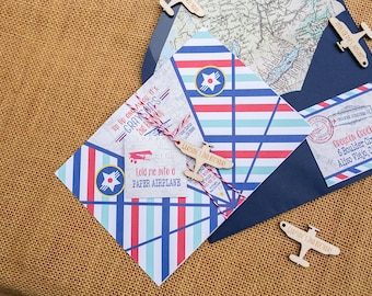 Vintage Airplane Invitation, airplane birthday, airplane, Airplane theme party