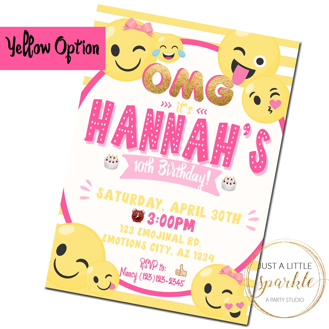 Emoji invitation Emoji invite Emoji Party Printable Emoji | Etsy